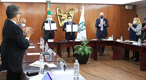 IMSS y SNTSS firman convenio que reconoce el esfuerzo de los trabajadores de la salud (Foto Cortesía) 