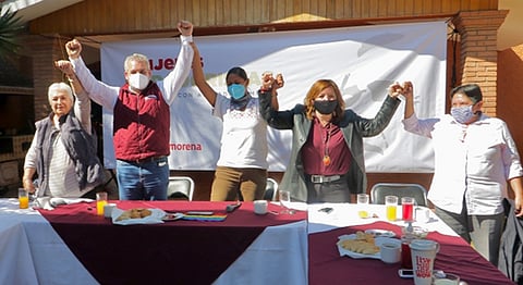 Manifestaron su respaldo a Ramírez Bedolla en sus aspiraciones políticas, y acordaron mantener los trabajos para definir la agenda política de género (Foto Cortesía) 