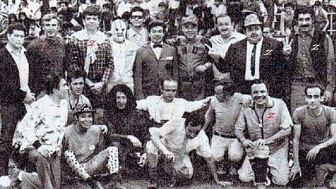 Dicha fotografía data de entre 1969 o 1979 y están el estadio de béisbol de la Ciudad de México (Foto FB: La época de oro del cine mexicano)