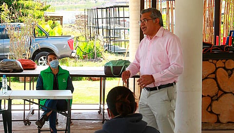 El precandidato al gobierno estatal planteó la necesidad de generar el cambio en Michoacán a través de una propuesta nueva y diferente al resto de partidos políticos (Foto Cortesía) 