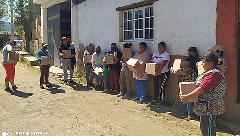 Se beneficio a 20 familias de la comunidad (Foto Cortesía) 
