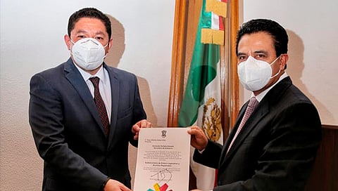 El encargado de la política interna conminó al nuevo funcionario a continuar y mantener una comunicación permanente con el Poder Legislativo (Foto Cortesía) 