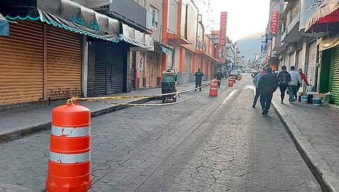 Los comerciantes fueron distribuidos temporalmente en calles aledañas (Foto Cortesía) 