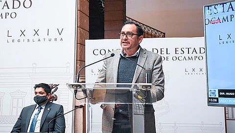 Esta lucha para fortalecer al municipio no termina hoy, en la Comisión de Fortalecimiento Municipal y Limites Territoriales buscaremos fortalecer a nuestros ayuntamientos, resaltó Hugo Anaya (Foto Cortesía) 