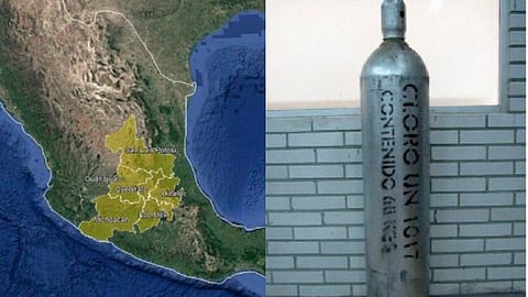 El cilindro es propiedad de la Comisión Estatal del Agua de Querétaro 
 (Foto: @CNPC_MX)