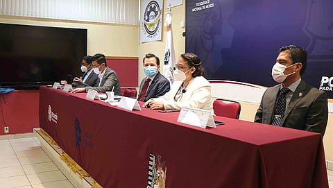 El director del TecNM campus Morelia, José Gil dio la bienvenida a los trabajos que encabeza el auditor líder Raúl Rodríguez, asignado por el órgano certificador (Foto Cortesía) 
