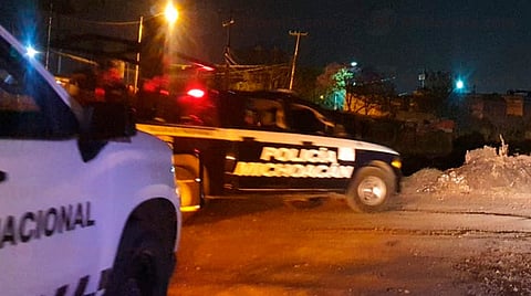 Al sitio se movilizaron los elementos de la Policía Municipal, Policía Michoacán y de la Guardia Nacional (Foto: RED 113)