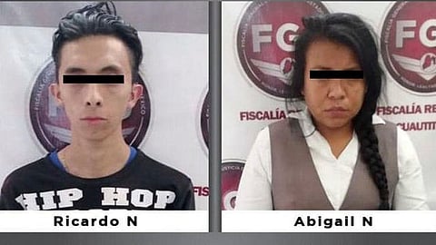 La detenida y su pareja sentimental planearon disponer de los fondos del hombre de 62 años en diciembre de 2019 (Foto Facebook: Fiscalía General de Justicia del Estado de México)