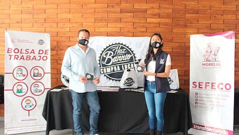 La SEFECO de Morelia prolongará la entrega de materiales de apoyo a las distintas cámaras y comercios para reactivar la economía local y cuidar el bienestar de la población (Foto Cortesía) 