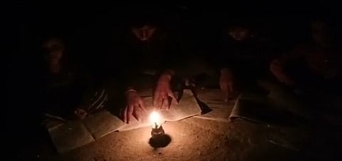 Still deprived of electricity, village students with no choice but to study in the dark [Photo: Satya Prakash Bharti, The Mooknayak]