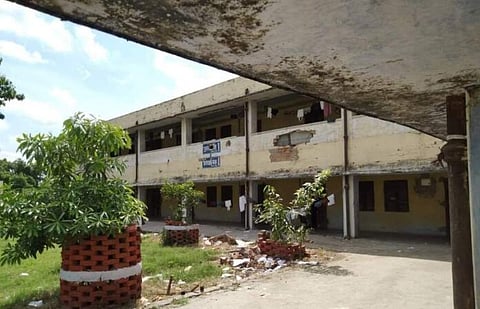 The dilapidated and pathetic conditions of the hostels at Jawahar Navodaya Vidyalaya, DabhaSemar [Photo: Satya Prakash Bharti, The Mooknayak]