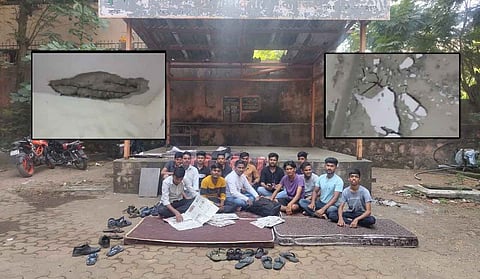 Rickety Hostel building threatens the lives of students in Mumbai [Photo- @rupa358]
