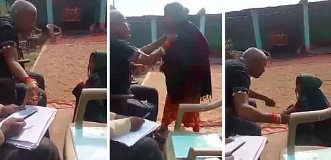 व-मैरिज तोड़ने से लड़की ने किया इनकार, सरपंच पति ने गांव के सामने पीटा
