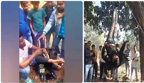 प्रेम प्रसंग के शक में युवक के साथ मॉब लिंचिंग, पेड़ से उल्टा लटकाकर बेरहमी से पीटा