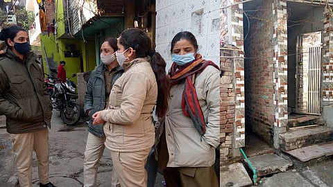 दिल्ली में गैंगरेप पीड़िता की आत्महत्या के अफ़वाह फैलने के बाद क्षेत्र में बढ़ी सुरक्षा व्यवस्था/ फोटो: Huma Naaz 
