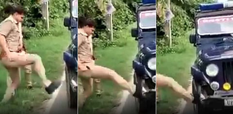 पुलिस की गाड़ी से हुई दूसरी गाड़ी की टक्कर; युवक को दबाव में लेने के लिए सरकारी गाड़ी को तोड़ती दिखी पुलिस, सीओ ने दी सफाई