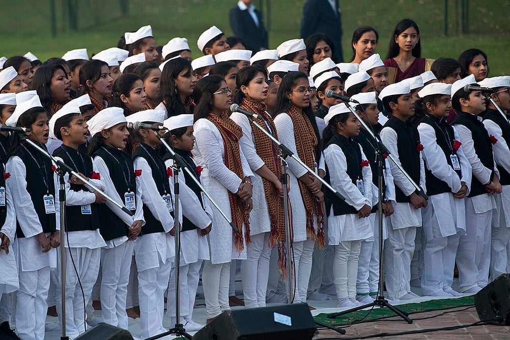 Children remember ‘Chacha Nehru’ at Shanti Van, Delhi on
Children’s Day, celebrated on the birth anniversary of Jawaharlal Nehru