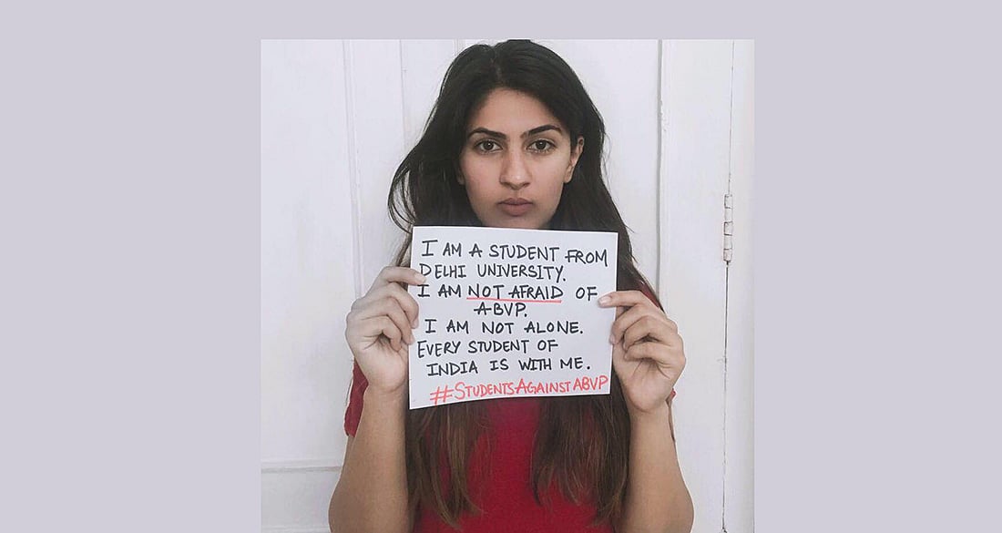Twitter folk back Kargil martyr’s kid who’s “Not afraid of ABVP”