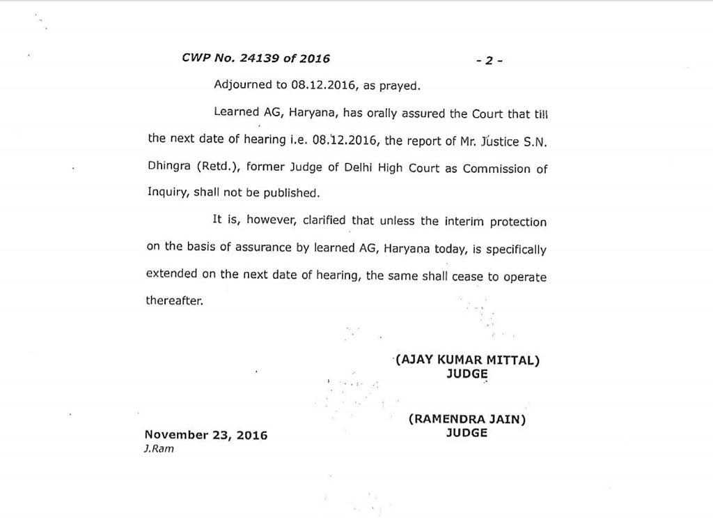 Who leaked Dhingra Commission report and why?