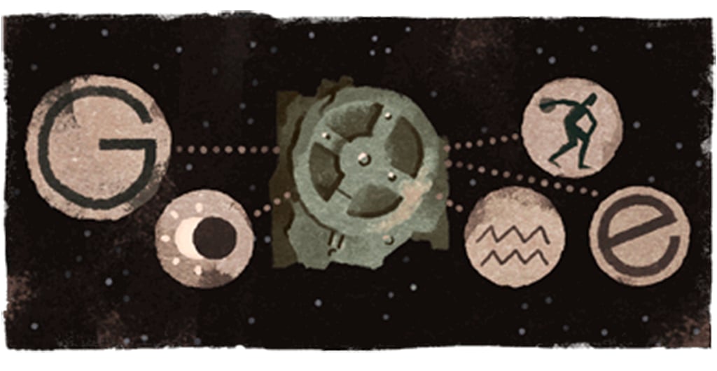 Google doodle celebrates Antikythera Mechanism’s discovery