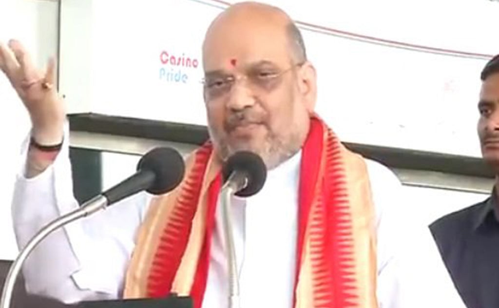 BJP social media exposes Amit Shah’s airport rally