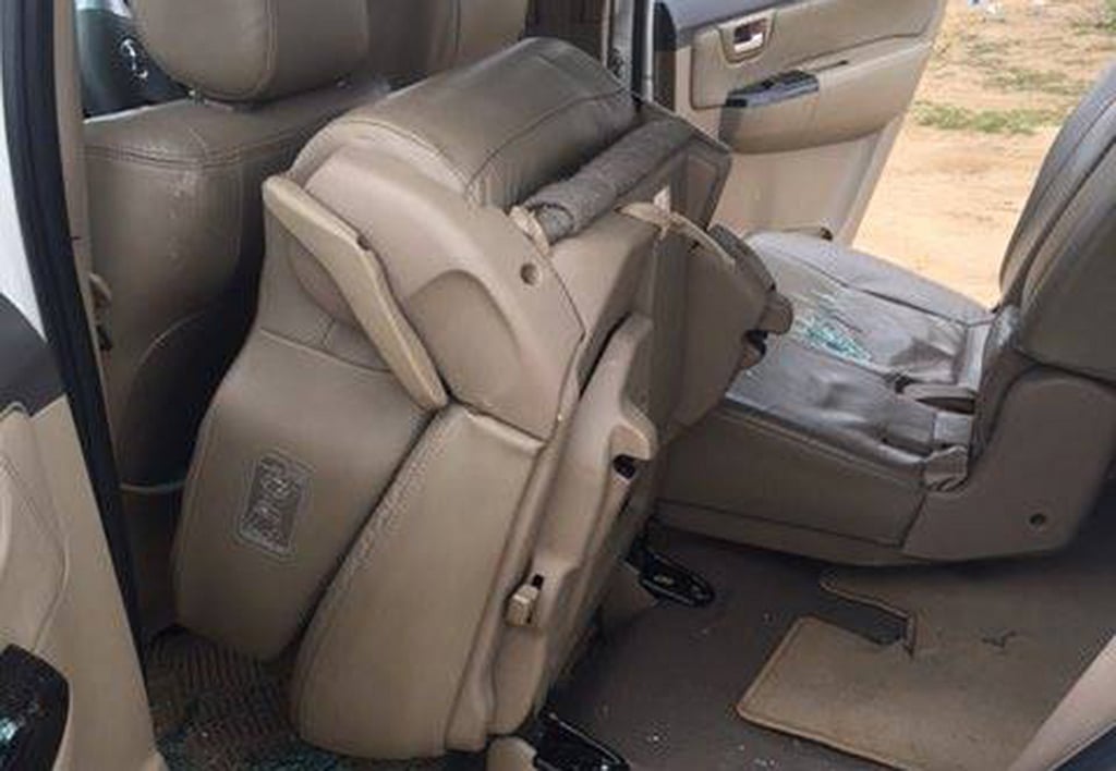 Rahul Gandhi’s car pelted with stones during visit to flood-hit Gujarat