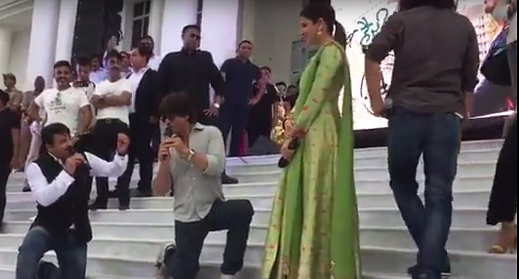 Delhi BJP chief Manoj Tiwari goes weak in the knees before Anushka Sharma