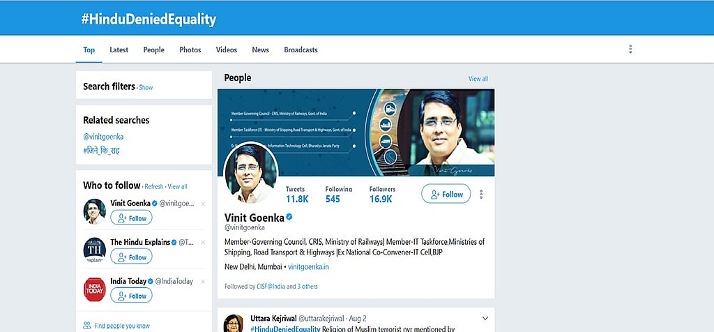 How is BJP’s IT Cell creating Twitter hysteria around #HinduDeniedEquality