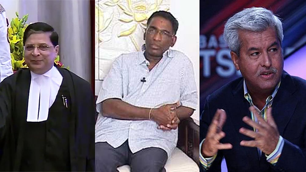 (From left to right) CJI Dipak Misra, Justice Chelameswar and senior counsel Dushyant Dave