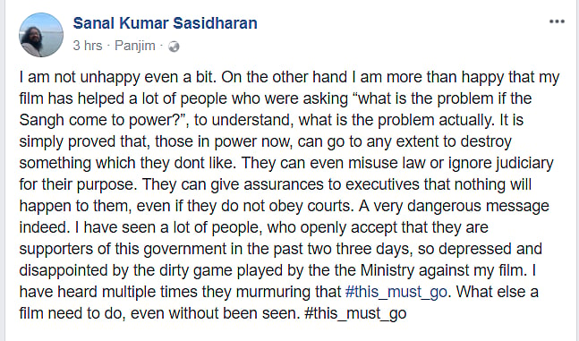 Modi government can destroy what they don’t like: ‘S Durga’maker