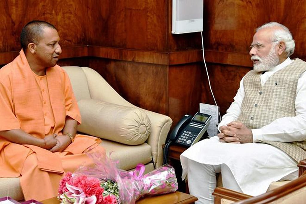 Hoardings with photos of PM Modi, Yogi Adityanath defaced in UP 