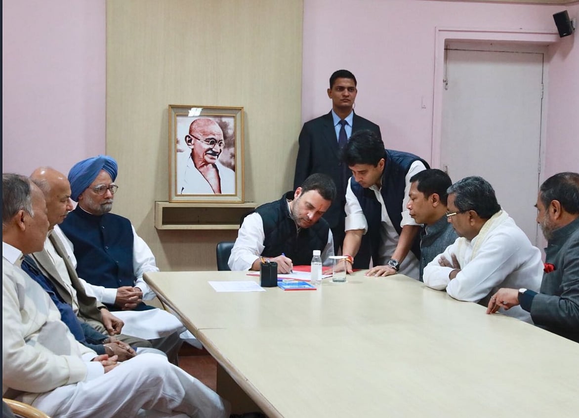 Rahul files nomination for Congress President