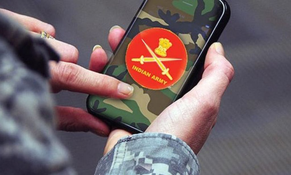 Undated video shows Army destroying cell-phones of its jawans 