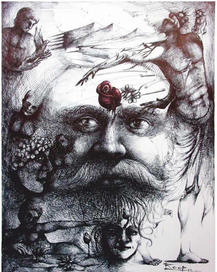 For Roopchand, art is an eternal medium through which he illustrates his creative impulse. His works have certain impressions of Salvador Dali. There is surrealism and sense of inner peace that reflects in his art.