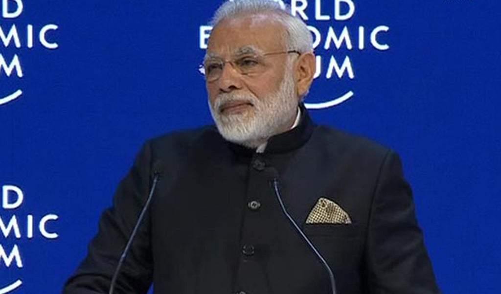 Amid global distress, Modi hard sells India for investment in Davos 