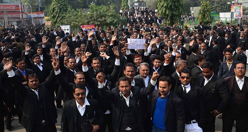 Uttar Pradesh: Lawyers boycott work after colleague booked under Gangsters Act 