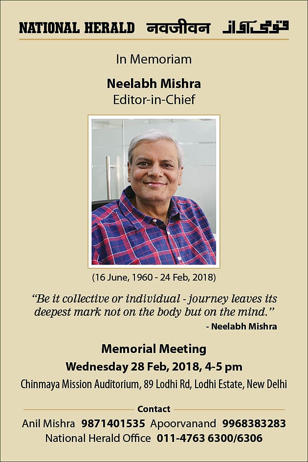 Neelabh Mishra: Tributes, Obituaries and Condolences for our Editor-in-Chief