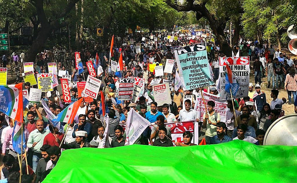 Over 10,000 march in Delhi to keep university education affordable