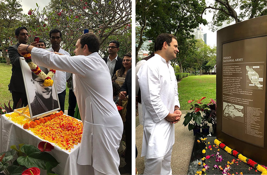 Rahul Gandhi visits Netaji Memorial, meets business leaders in Singapore