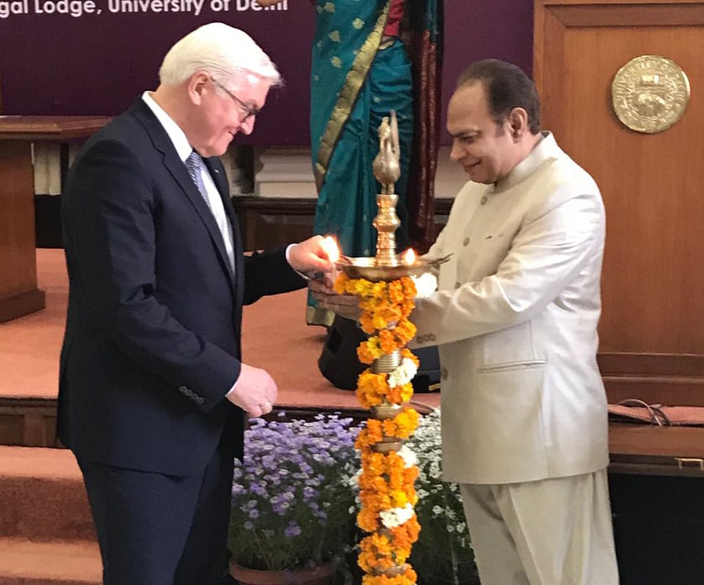 German President pitches for religious tolerance, free speech at DU