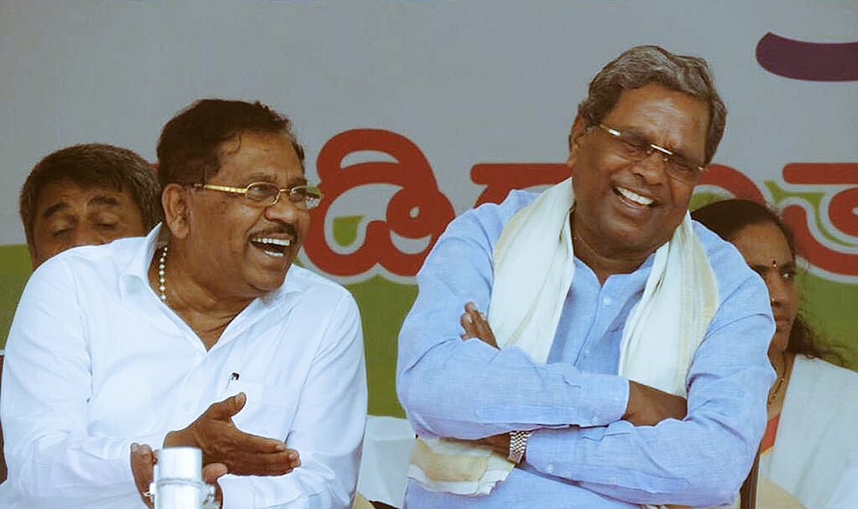 In pictures: Smiling Siddaramaiah, sombre Yeddyurappa on Karnataka campaign