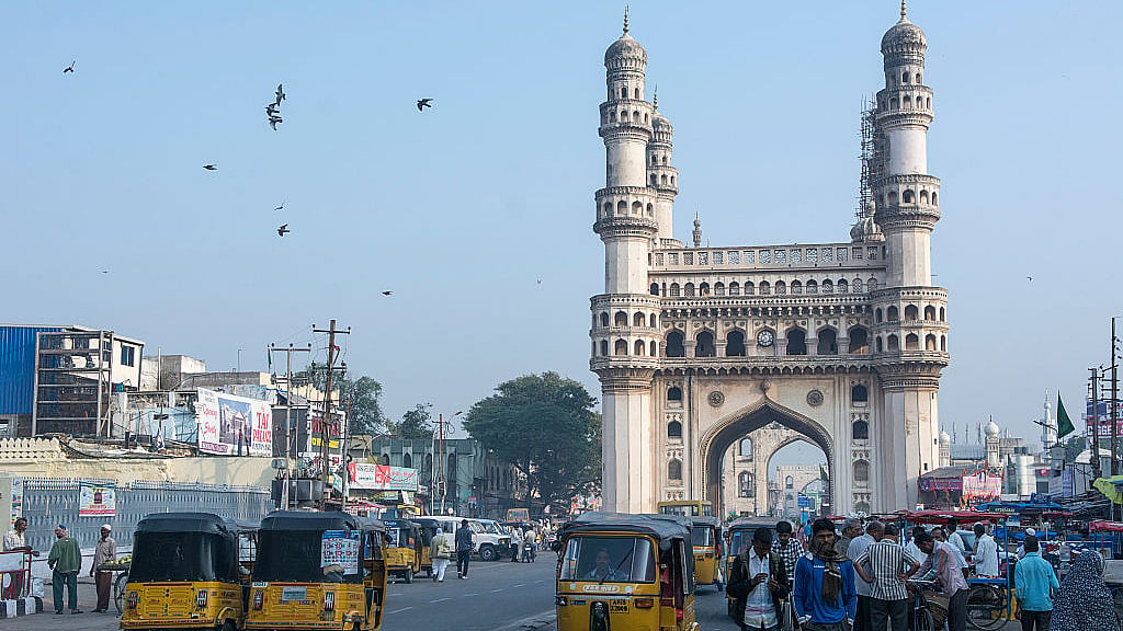 File photo of Hyderabad’s iconic Charminar (Photo by Thierry Falise/LightRocket via Getty Images)