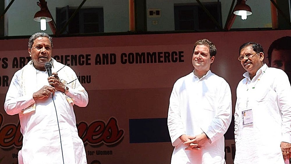 File photo of Karnataka chief minister Siddaramaiah (left)