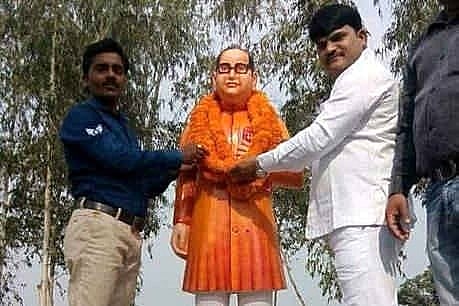 Yogi Sarkar’s ‘Bhagwa’ Ambedkar: ‘Official’ statue vandalism