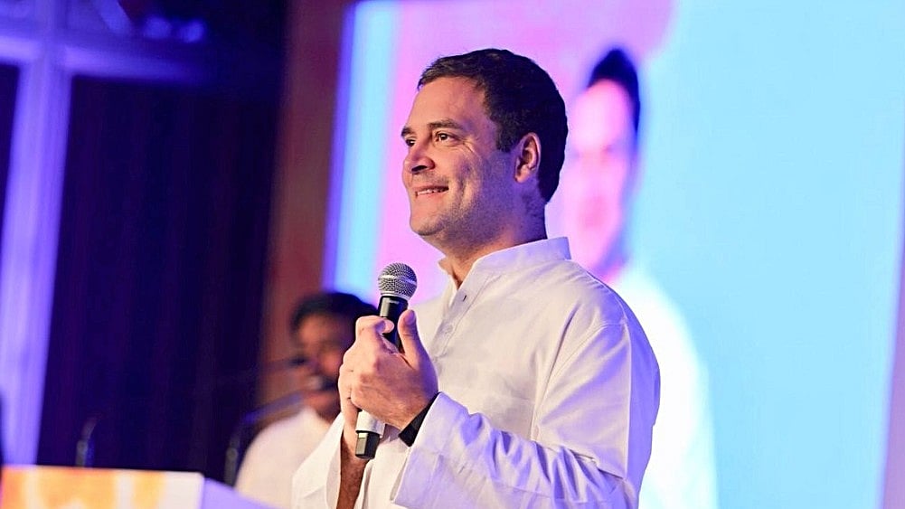 Congress President Rahul Gandhi interacts with the citizens of Bengaluru at the launch of the Samruddha Bharat Foundation on May 8