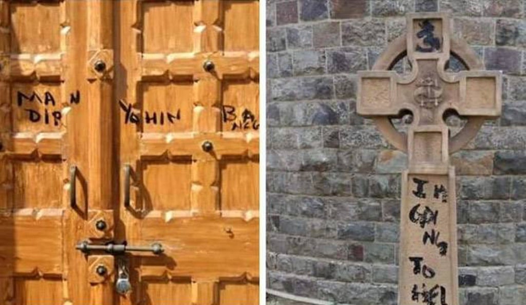 St Stephens’ College chapel vandalism; Shashi Tharoor dismayed, NSUI protests