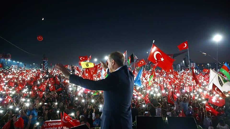 Turkey’s Recep Tayyip Erdogan after his win in Sunday’s crucial election