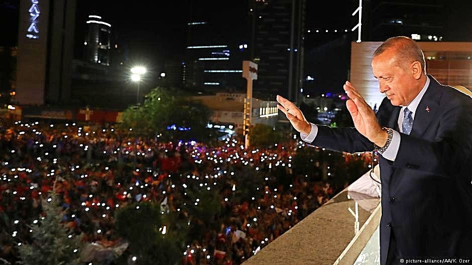 Turkish President Recep Tayyip Erdogan was able to get an outright majority to win the presidency, even though votes for his Justice and Development Party dropped to 42.5% from 49.5% in the previous parliamentary election in 2015
