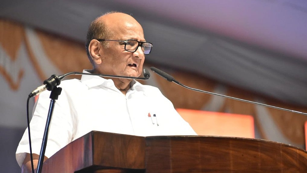 Nationalist Congress Party President Sharad Pawar addresses party workers in Pune on June 10