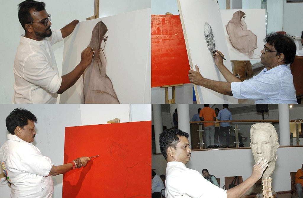 Live show by artists at Lalit Kala Akademi enchants people